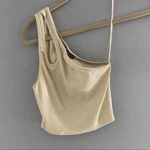 One shoulder crop top